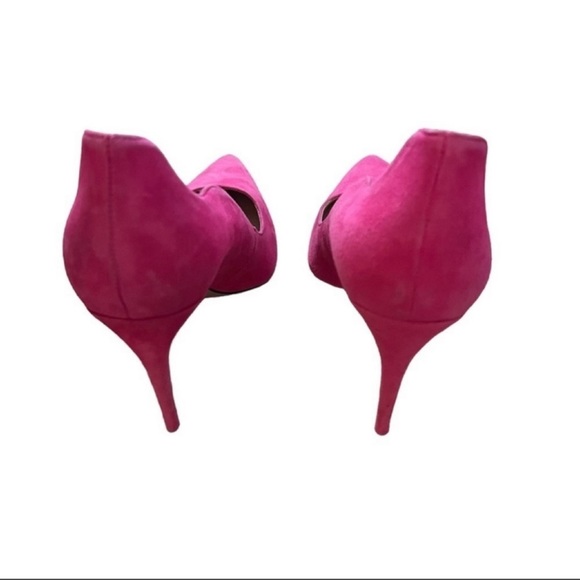 Elegant Pink Suede Heels - Picture 6 of 11
